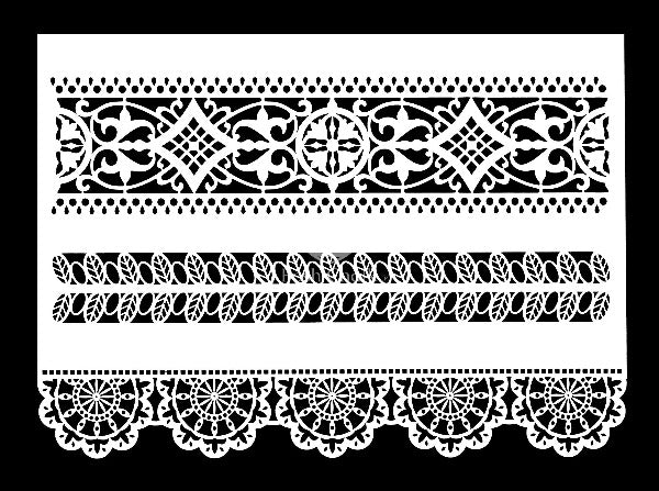 Schablone Posh Chalk Lace Border 25x35cm