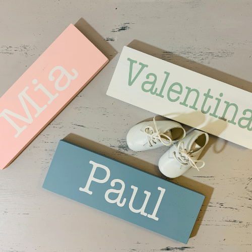 DIY-Paket Holzschild „personalisiertes Namensschild“