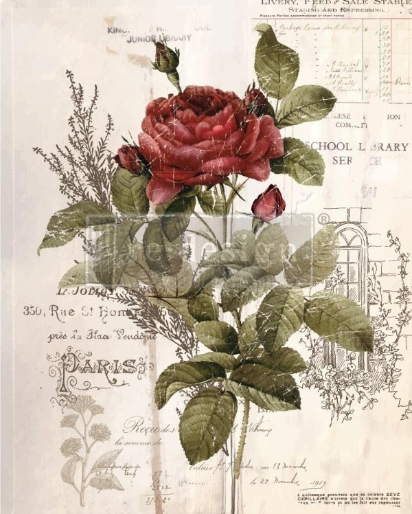 Redesign - Decor Transfer - Botanical Rose - Lieblingsstücke mit Liebe gemacht