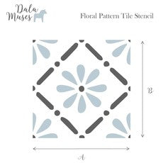 SCHABLONE Dala Muses - Floral Pattern Tile 11,3x11,3cm